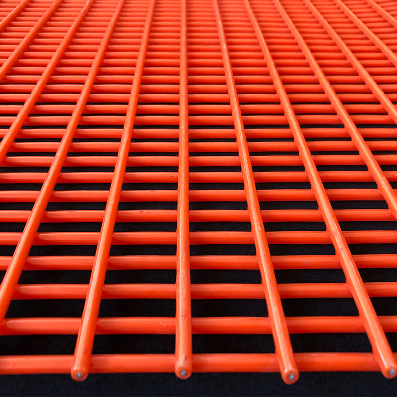 Panel de malla de alambre de PU personalizado de 10 x 10 mm con una ...