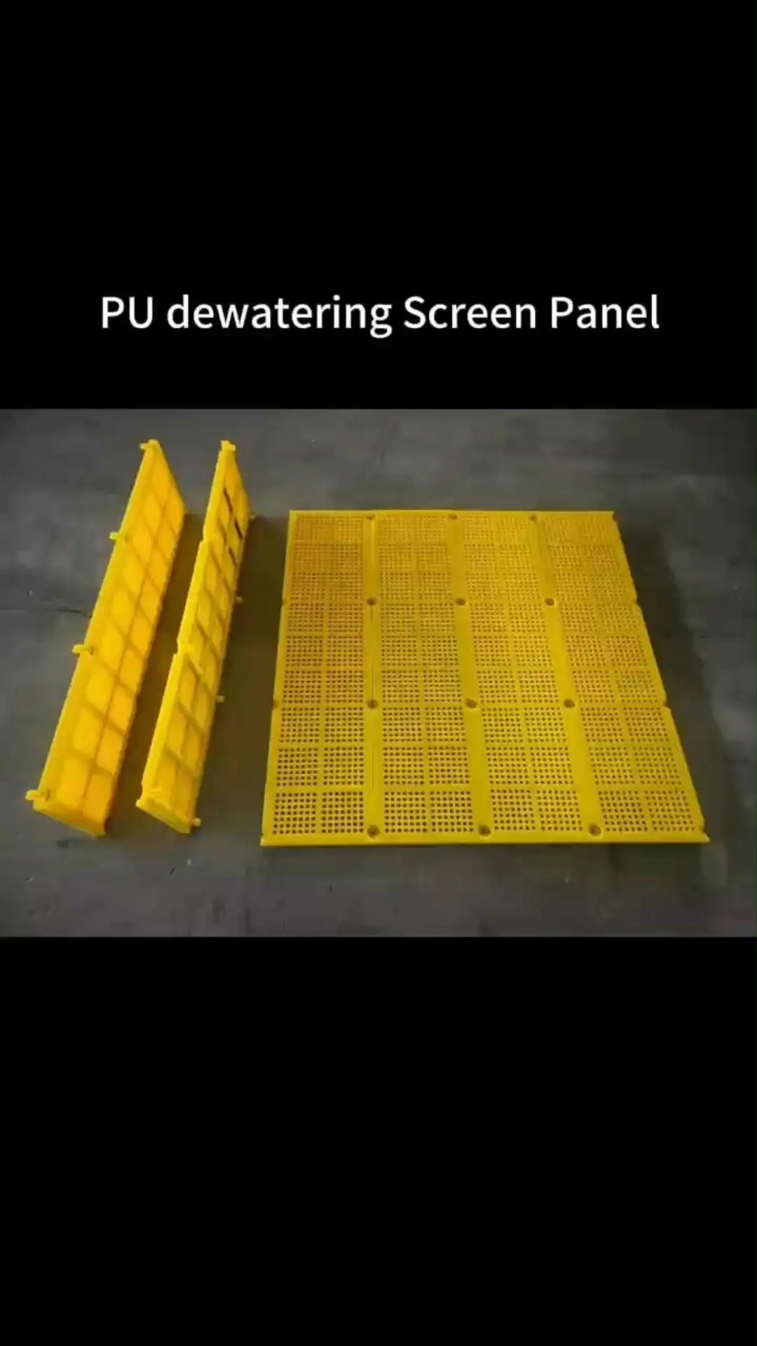 Polyurethane Dewatering Mesh 305mm Width 0.25mm Slot Length with Rail Support Connection 1