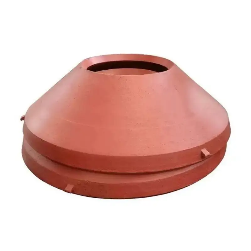 Manto de alto contenido de manganeso para trituradora de cono de larga vida útil. Uso en trituración de canteras. 1