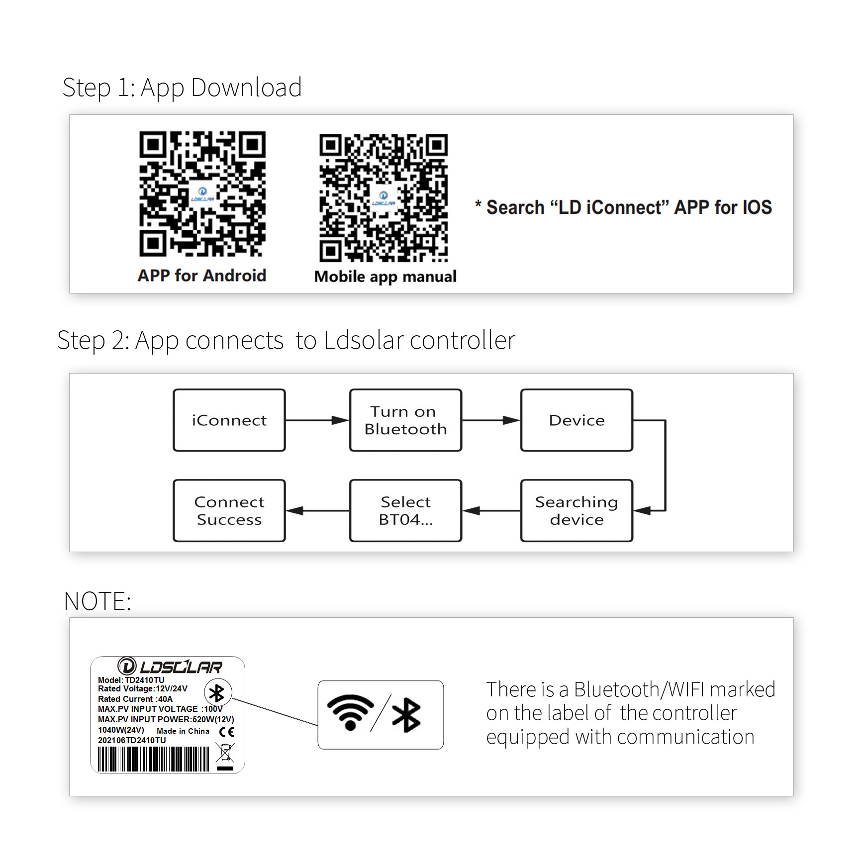 Introto TD4615TU MPPT60A Bluetooth operation guide ldsolar 11