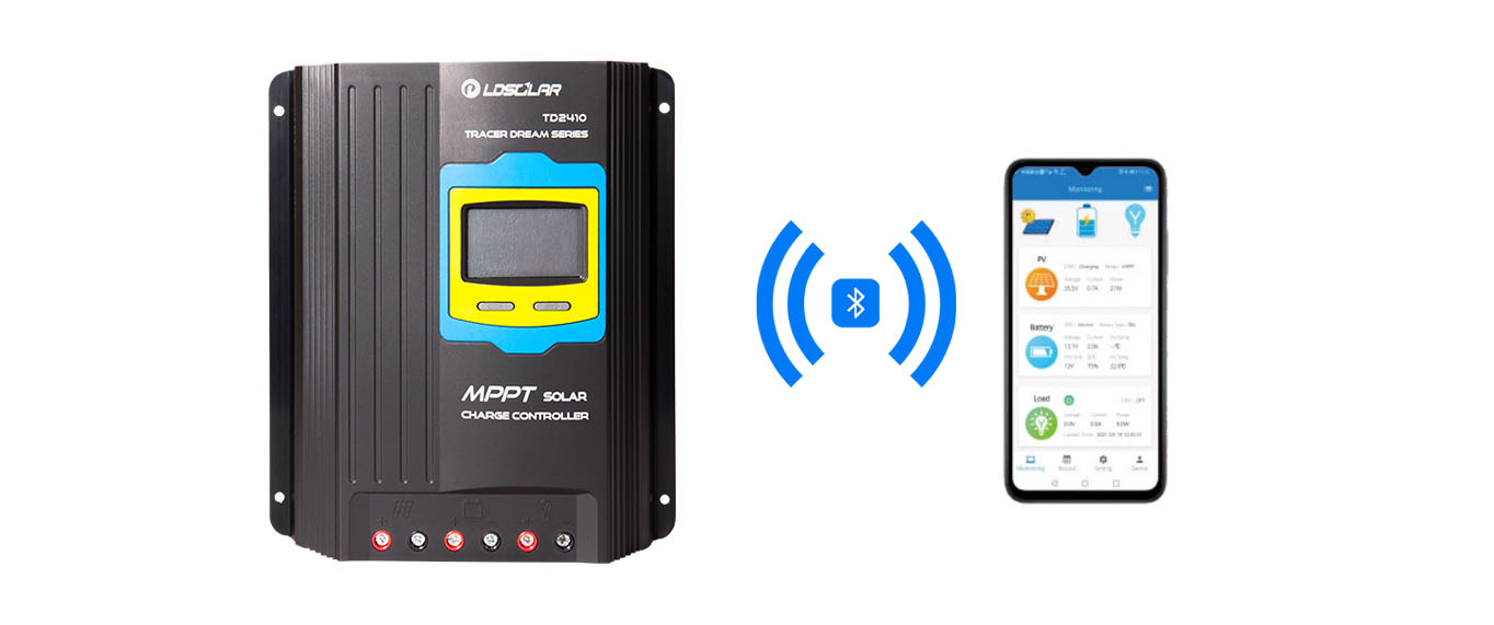 LDSOLAR TD100V MPPT solar controller built-in/ external bluetooth module introduction 7