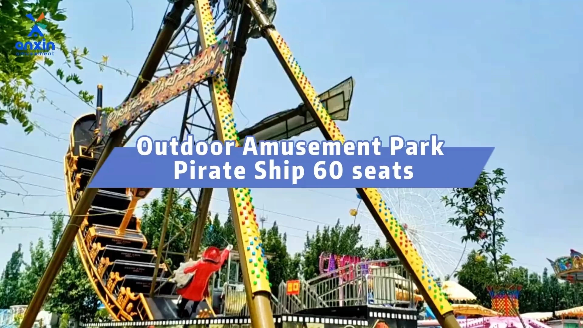 Outdoor Amusement Park Pirate Ship 60 Seats 1