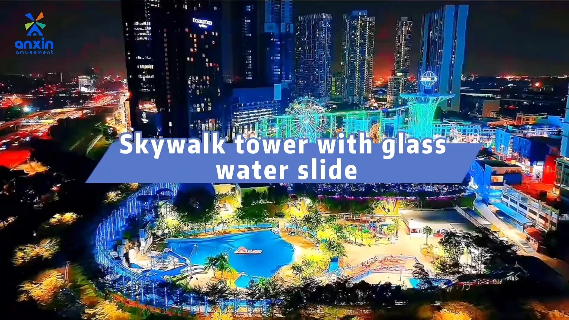 Skywalk Tower with Glass Water Slide 1