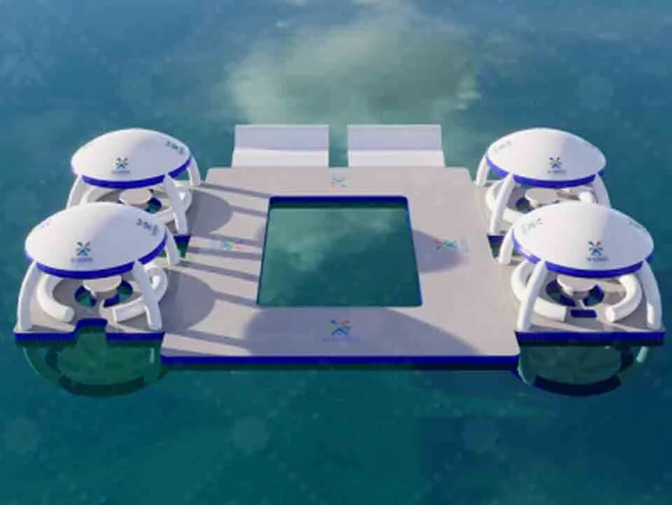 Sea Cafe inflatable mobile sea cafe leisure platform on water 1