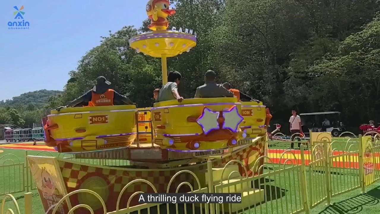 Rave Duck Carnival Trailer Rides Flying Car Ride / Space Flying Car Futuristic Amusement Ride for Theme Parks1 1