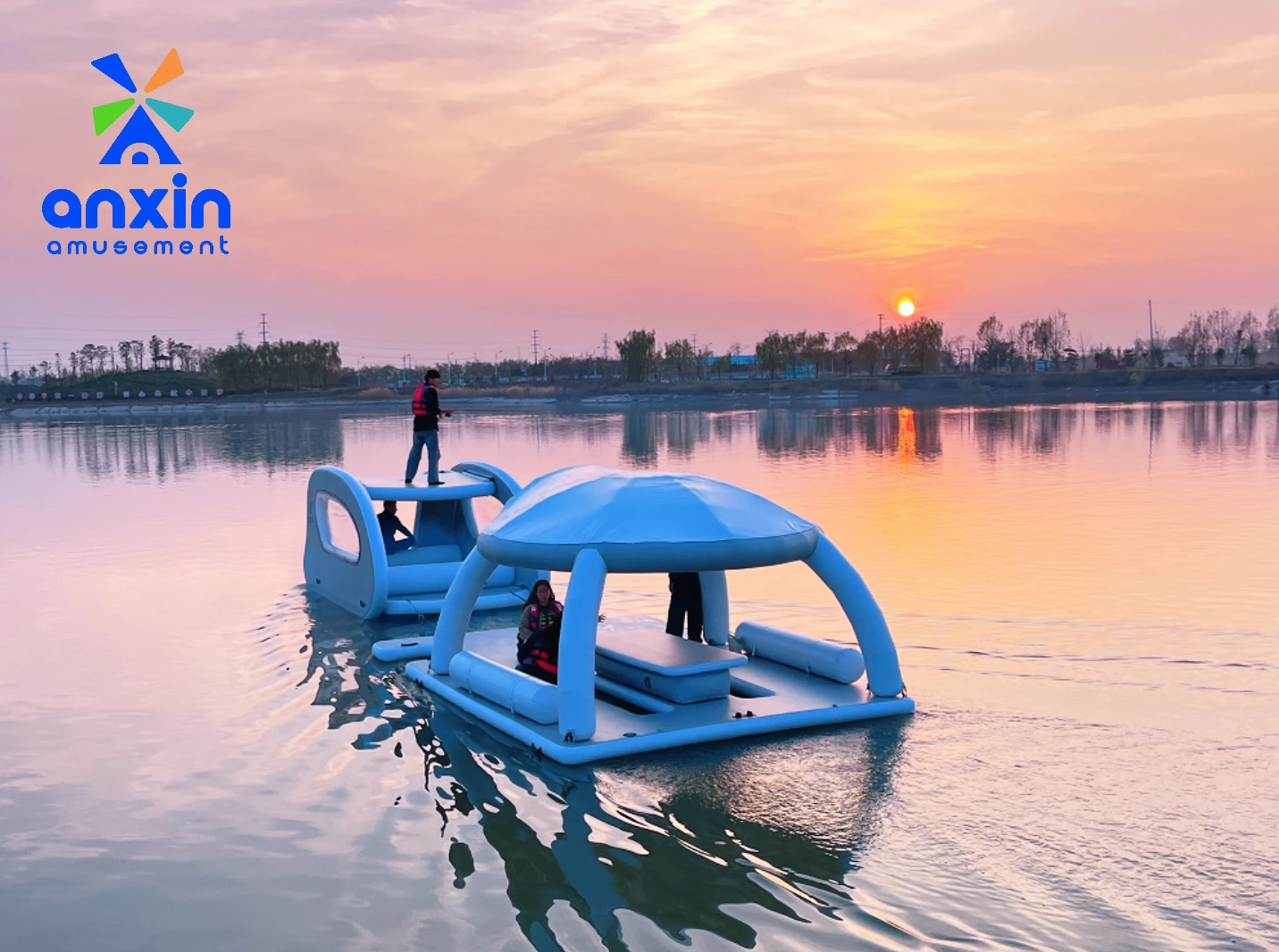 ANXIN inflatable cabana / inflatable leisure dock / inflatable water camping tent 1