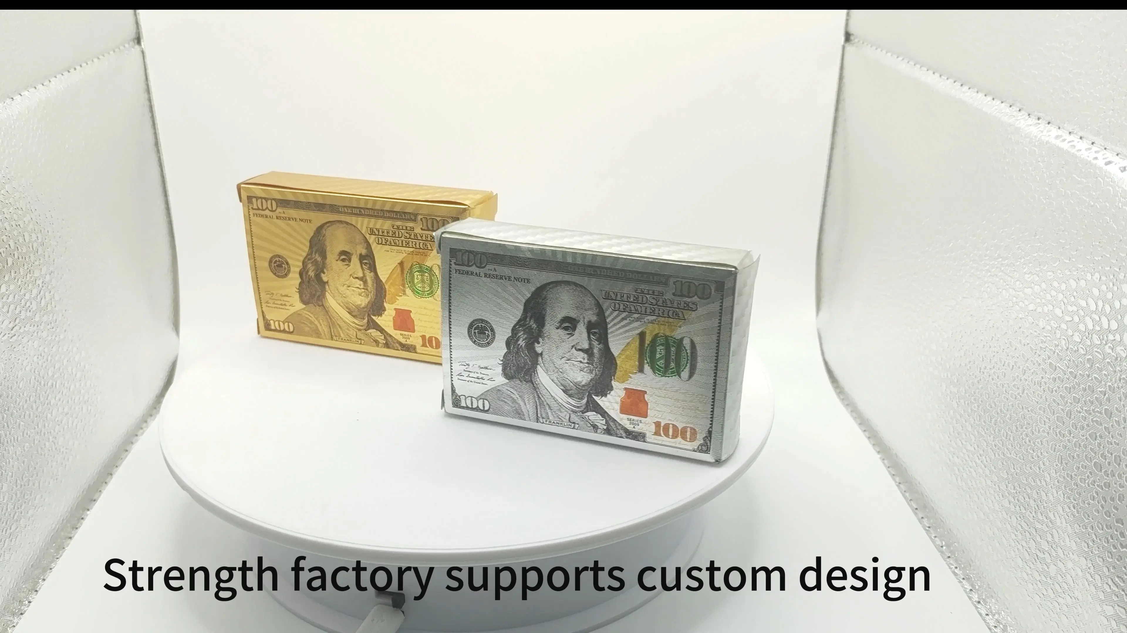 Tuhao Gold-Silber-PVC-Spielkarten zum 85. Jahrestag 1