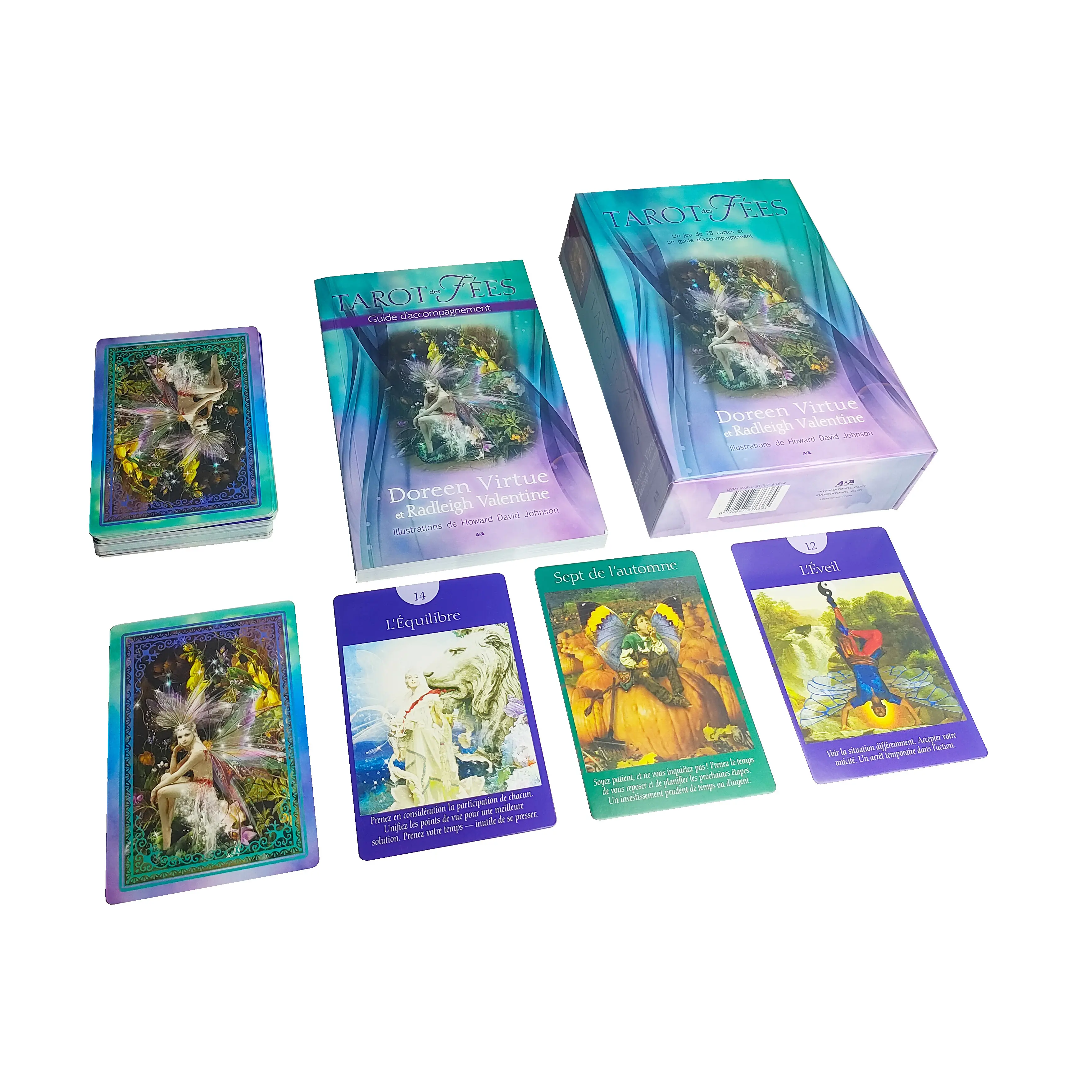 Tarot sieht Leitfaden d'Ecompagnement Personalisierte schwarze Grenze Tarot -Karten 1