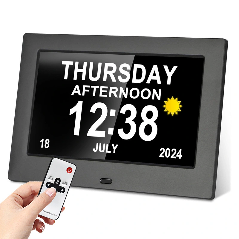 Digital Calendar Day Alarm 7 Inch HD Multiple UI Interfaces Voice Broadcast for Drug Reminder 1