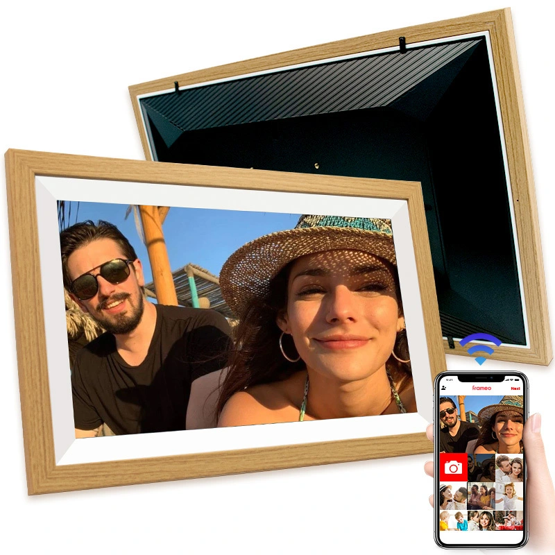 15.6 Inch Smart Wooden Display HD Wi-Fi Auto-slideshow Android System Art Display 1