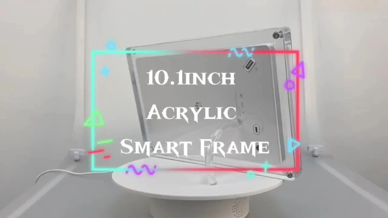 10.1 WiFi Acrylic Digital Art Frame NFT Display IPS Screen Supports MP4/AVI for Modern Indoor Spaces 1