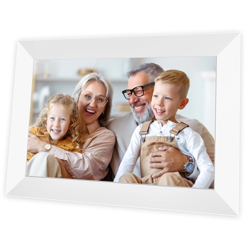 10.1 White WiFi digital video frame - Instant photo sharing, premium appearance, free application use, touch screen1 1