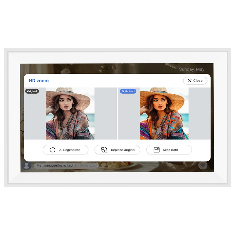 10.1''/15.6'' AI Photo Frame with Image Restoration, Smart Calendar & AI Art Generation for Home Use 1