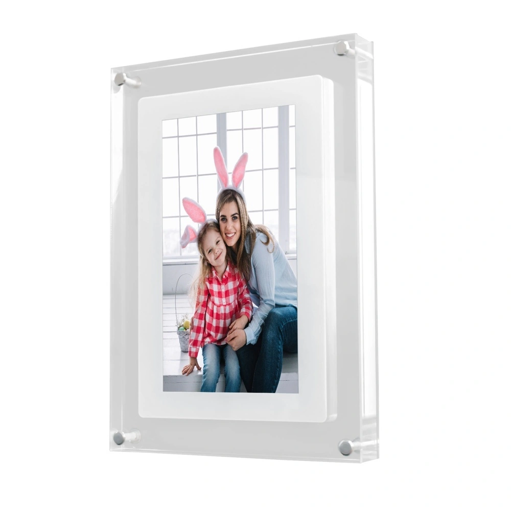 7 Inch Acrylic Custom Logo IPS Display Rechargeable Digital Photo Frame with WiFi 1