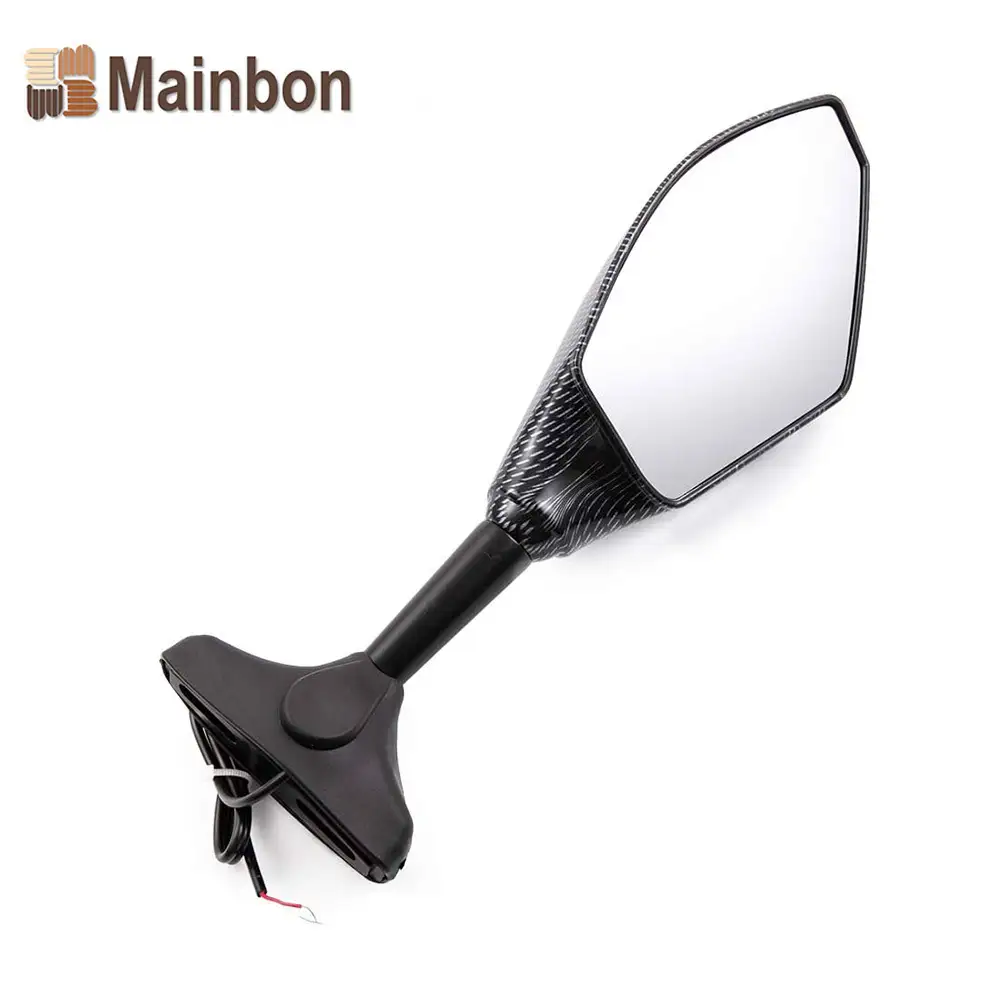 Motorcycle Rearview Mirror LED Turn Signal Mirror Running Light Rear View Mirror for Suzuki Honda Cruiser 1