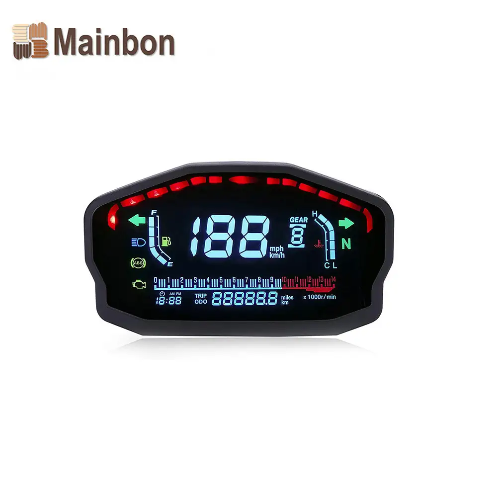 For 1/2/4 Cylinders Motorcycle Universal LED LCD Speedometer Digital Backlight Odometer For BMW Honda Ducati Kawasaki Yamaha 3.9 1