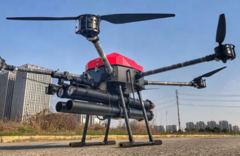 Firefighting drone and unmanned vehicle 1