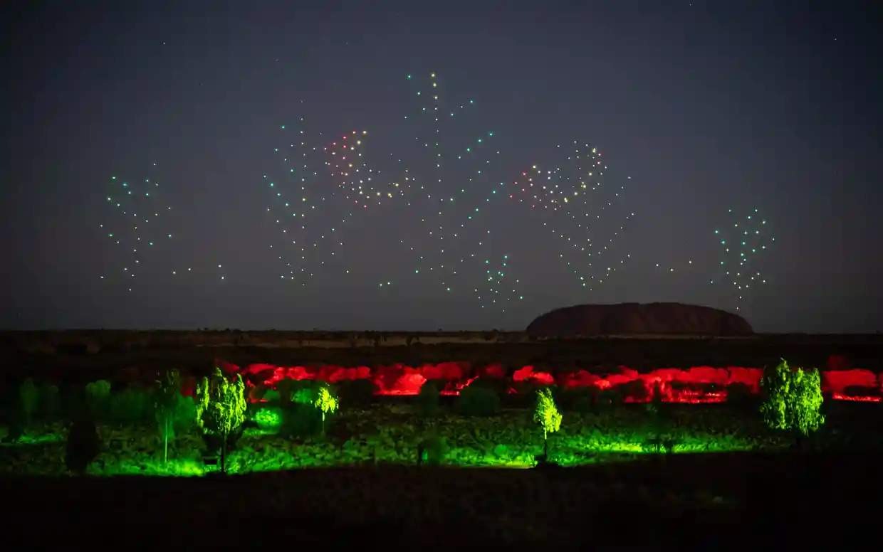 Drones of the desert : an ancient Aboriginal story comes to life at Uluru inselberg, Australia 4