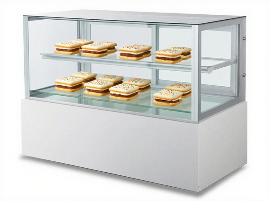 Pantalla de postres comerciales