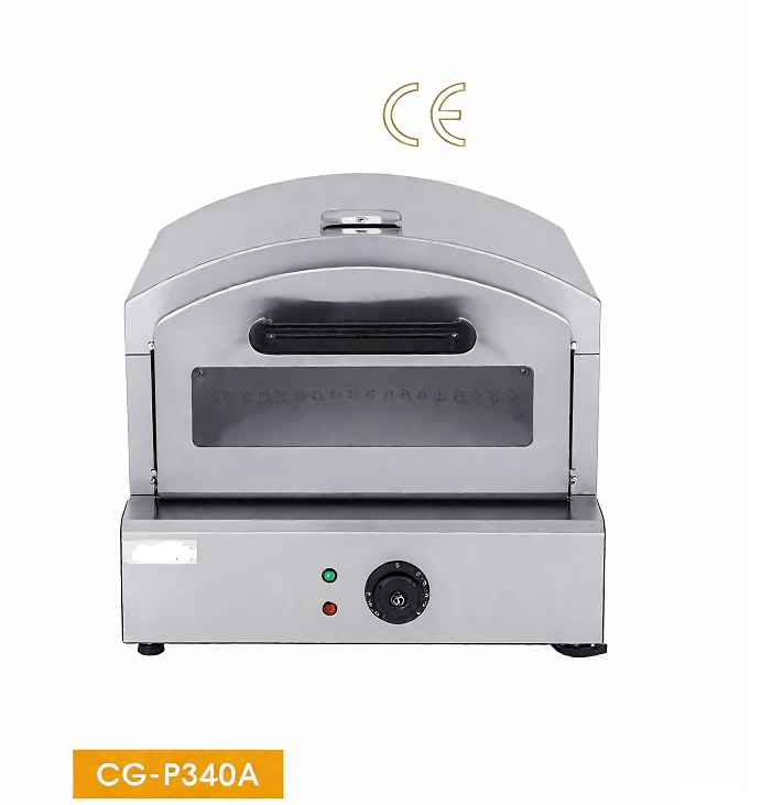 Horno de pizza eléctrico de piso Keasid de 1 o 2 capas - Horno comercial de acero inoxidable con temporizador 1
