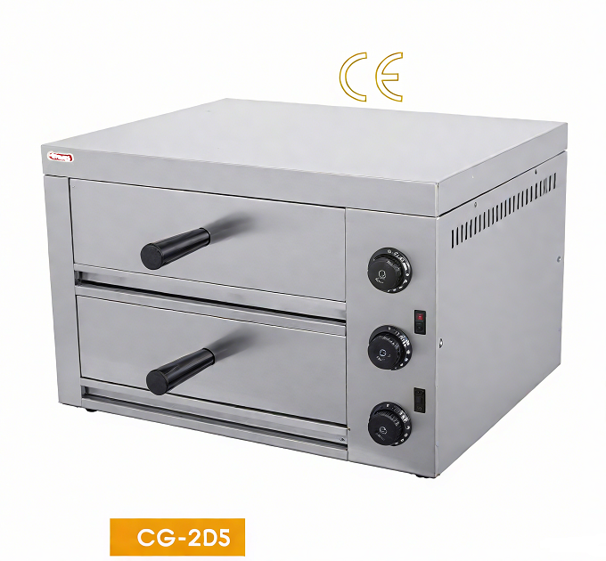 Kaesid 1 or 2 Layer Electric Deck Pizza Oven - Stainless Steel Commercial Oven with Timer 3
