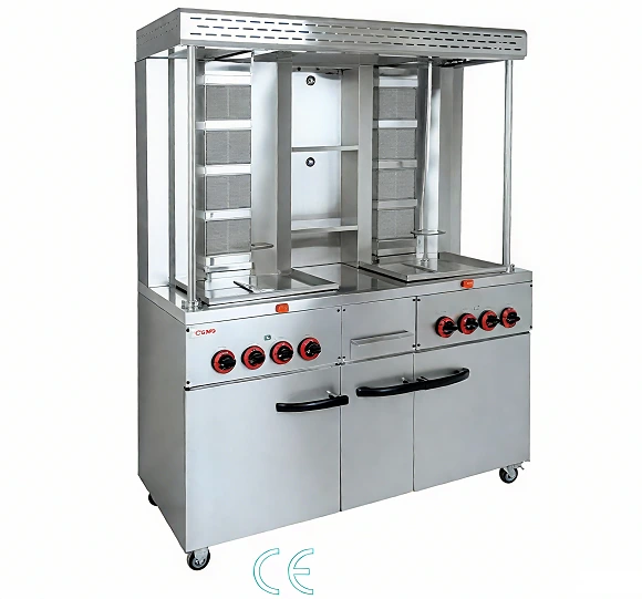 Kaesid Commercial Stainless Steel Gas Shawarma Machine - Vertical Rotisserie Grill for Restaurant 1
