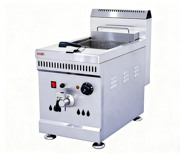 Friteuse à gaz de comptoir Kaesid à cylindre simple ou double – Friteuse compacte commerciale en acier inoxydable pour restaurants et food trucks 1