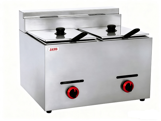 Friteuse à gaz de comptoir Kaesid à cylindre simple ou double – Friteuse compacte commerciale en acier inoxydable pour restaurants et food trucks 3