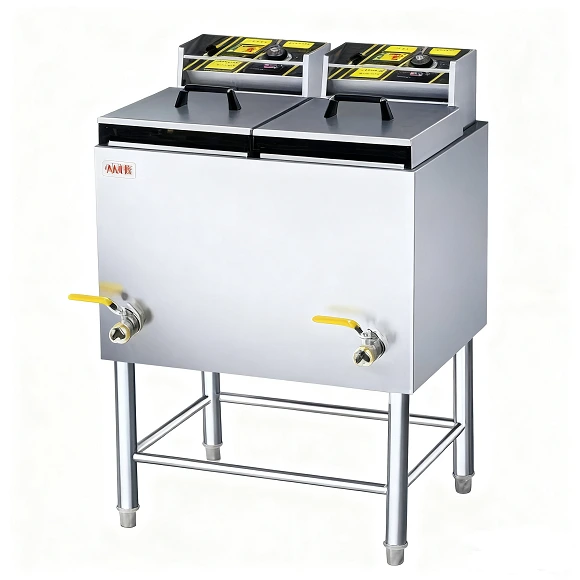 Kaesid Single & Double Tank Commercial Deep Fryer - Electric Stainless Steel Restaurant Fryer 1