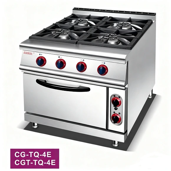 Fogão comercial Kaesid de 4 bocas com forno - disponível em modelos a gás e elétrico 1