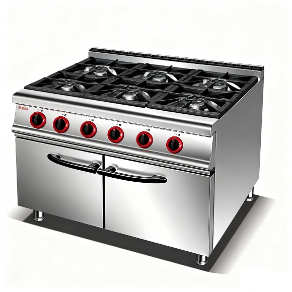 commercial gas range with oven