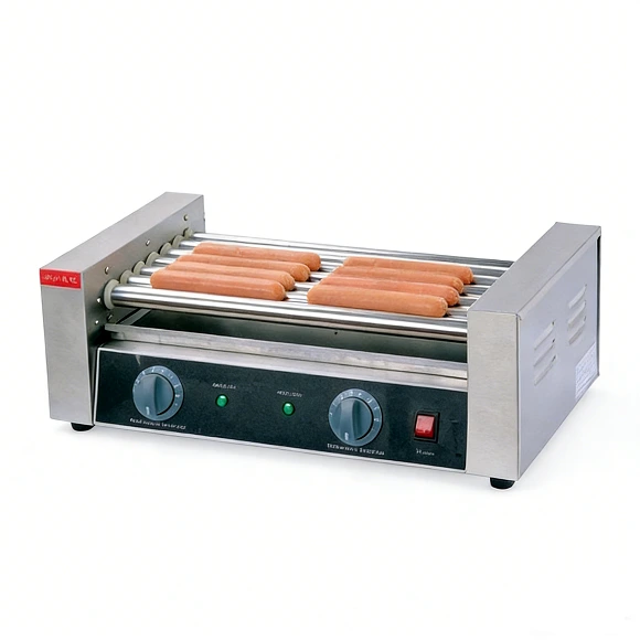 Kaesid Commercial Hot Dog Machine 5/7/9/11 Roller | Stainless Steel Roller Grill with/without Glass Cover 1
