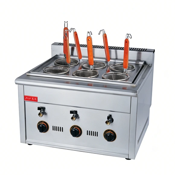 Kaesid Commercial Countertop Pasta Cooking Machine | 6-Grid Stainless Steel | Electric & Gas Options Available 1