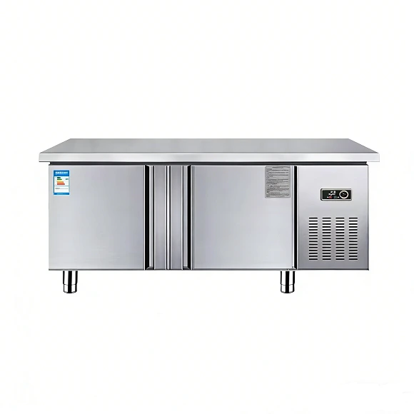 Refrigerador comercial de dos puertas bajo barra Kaesid | Congelador combinado de acero inoxidable con altura de mostrador 1