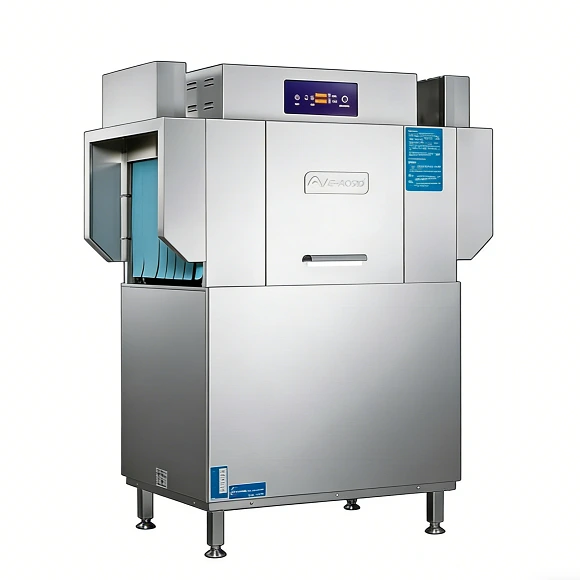 Kaesid 단일 탱크 랙 컨베이어 식기세척기 - 상업용 등급, 전기/스팀 가열 옵션 포함 1