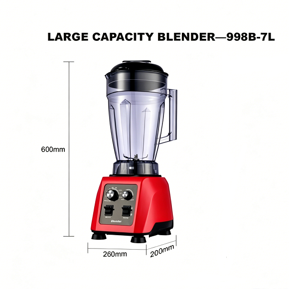 Mélangeur commercial grande capacité Kaesid 7L | Moteur en cuivre pur | Mélangeur robuste pour usage commercial quotidien 6