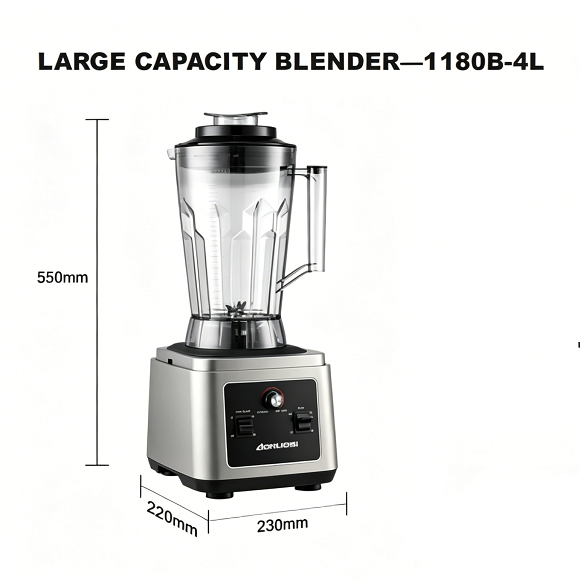 Kaesid 4L 고성능 상업용 블렌더 | 2200W 순수 구리 모터 장착, 레스토랑 및 카페용 바 블렌더 2