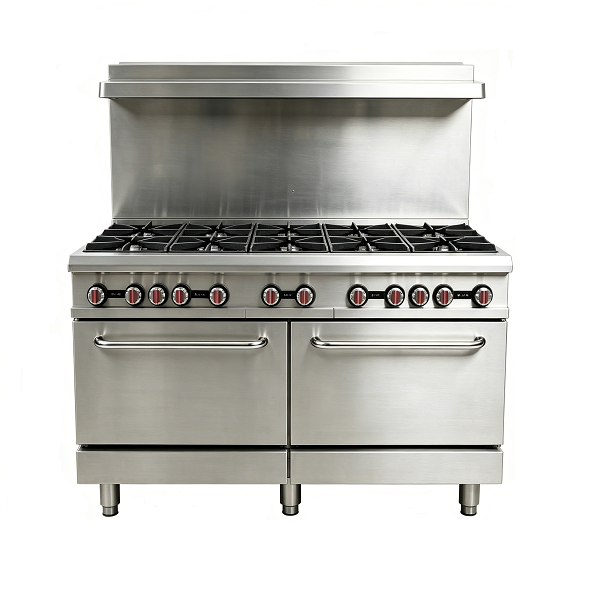 Kaesid Commercial 10 Burner Gas Range With Oven | Stainless Steel Heavy Duty Gas Stove For Restaurant Kitchen 2