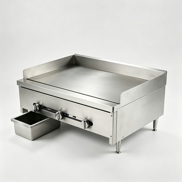 Plancha de gas con termostato de alta resistencia Kaesid para restaurantes y negocios de catering. 2