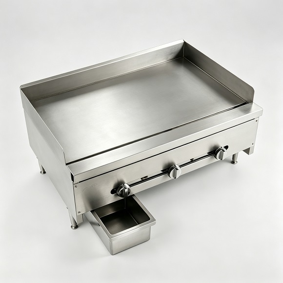 Plancha de gas con termostato de alta resistencia Kaesid para restaurantes y negocios de catering. 3