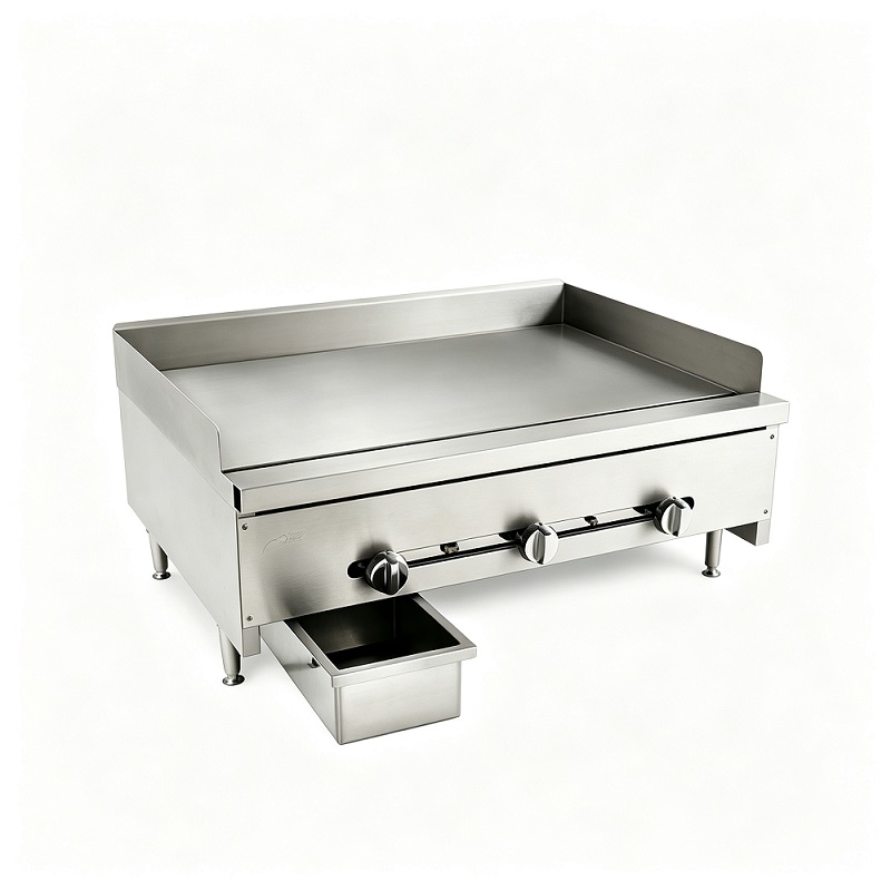 Plancha manual de gas comercial Kaesid, venta al por mayor directa de fábrica | Parrilla plana para mostrador de restaurante 2
