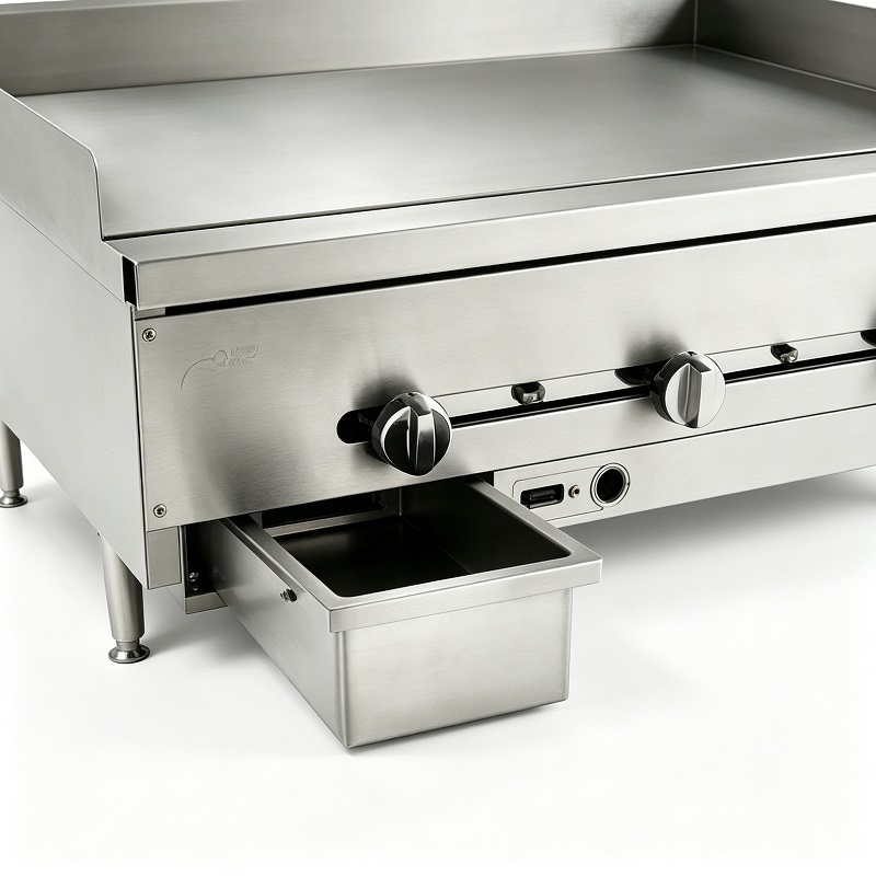 Plancha manual de gas comercial Kaesid, venta al por mayor directa de fábrica | Parrilla plana para mostrador de restaurante 3