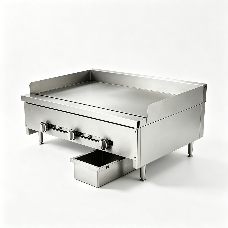 Plancha manual de gas comercial Kaesid, venta al por mayor directa de fábrica | Parrilla plana para mostrador de restaurante 4