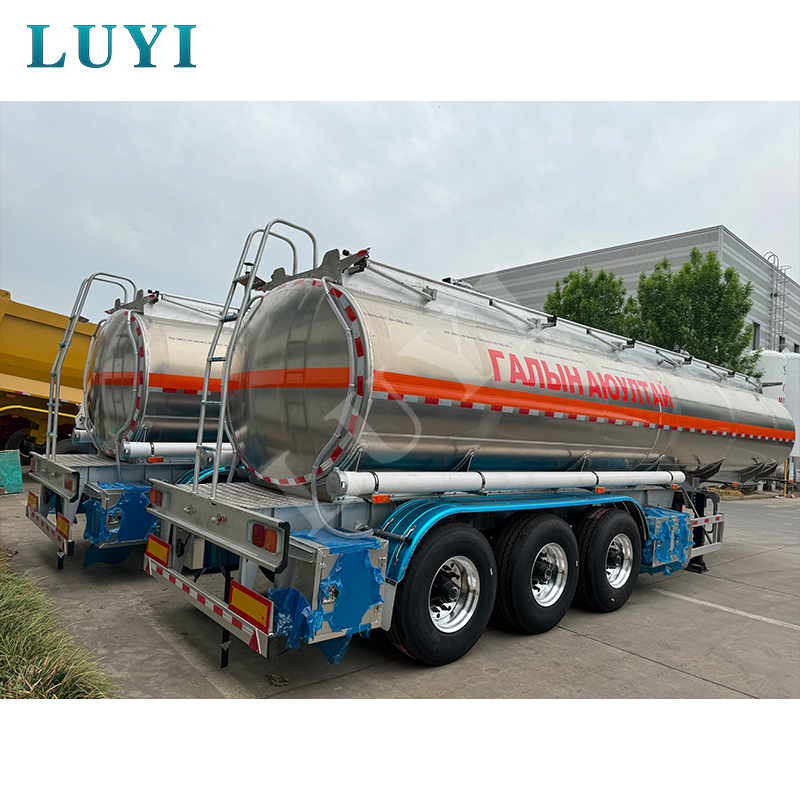 3 axle 45000L Aluminium Alloy fuel tank semi trailer 6