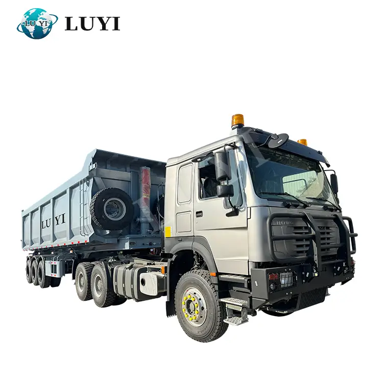3 axle U type tipping semi trailer 1