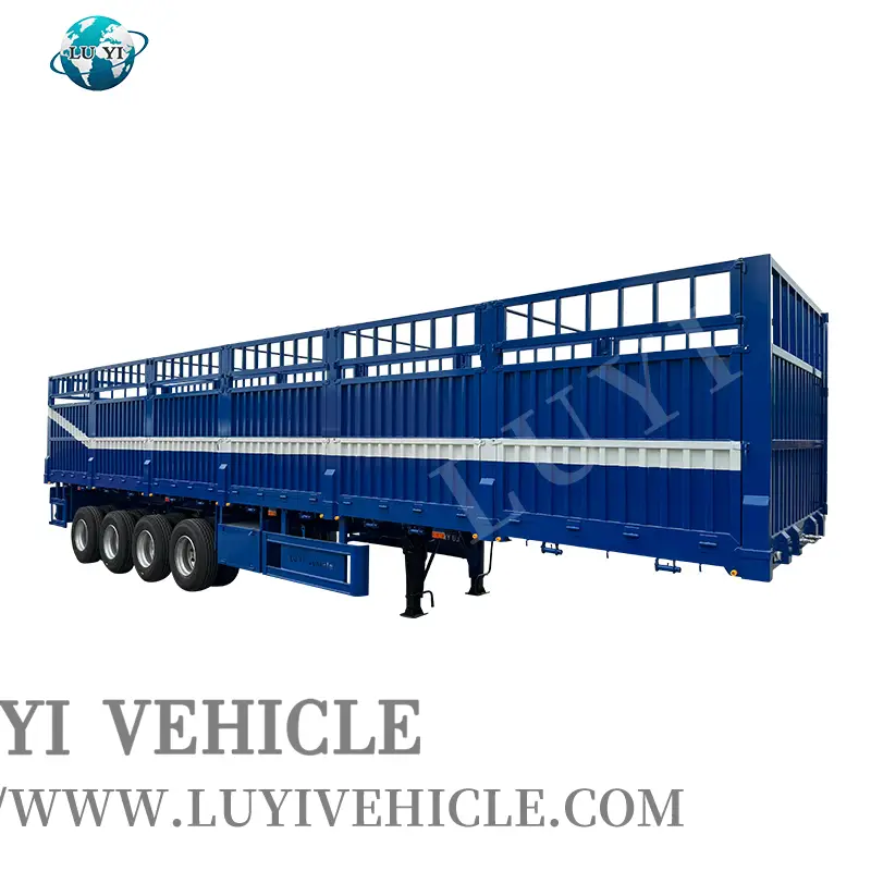 4 Axle 60 Ton Fence Cargo Truck Trailer 1