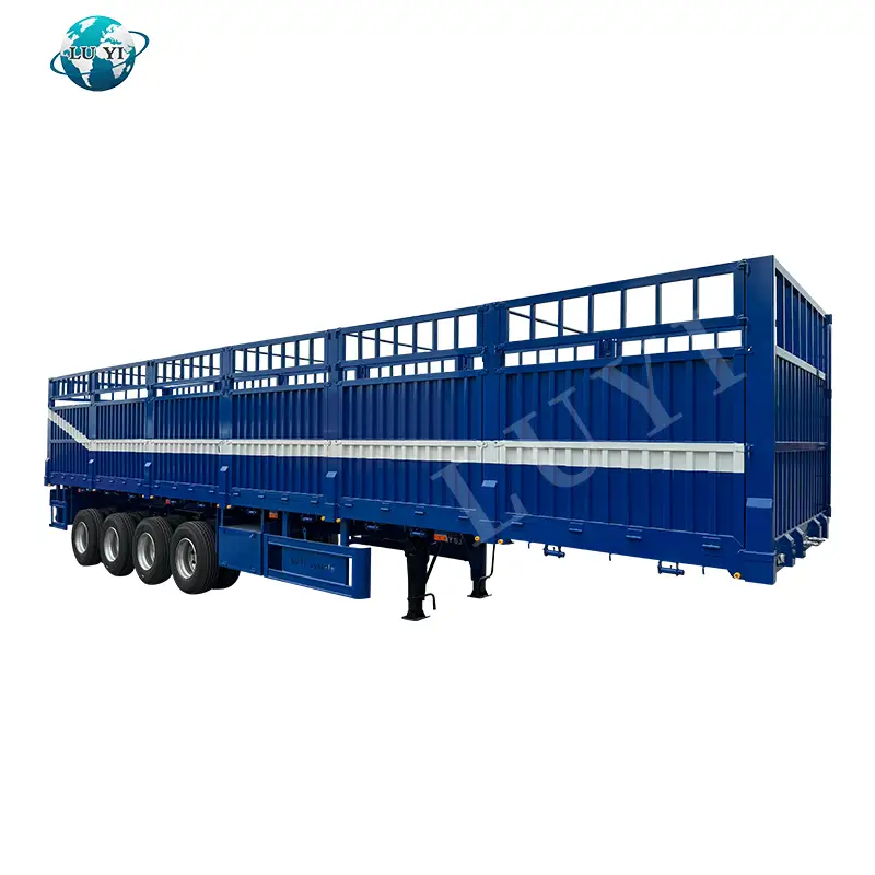 4 Axle 60 Ton Fence Cargo Truck Trailer 1