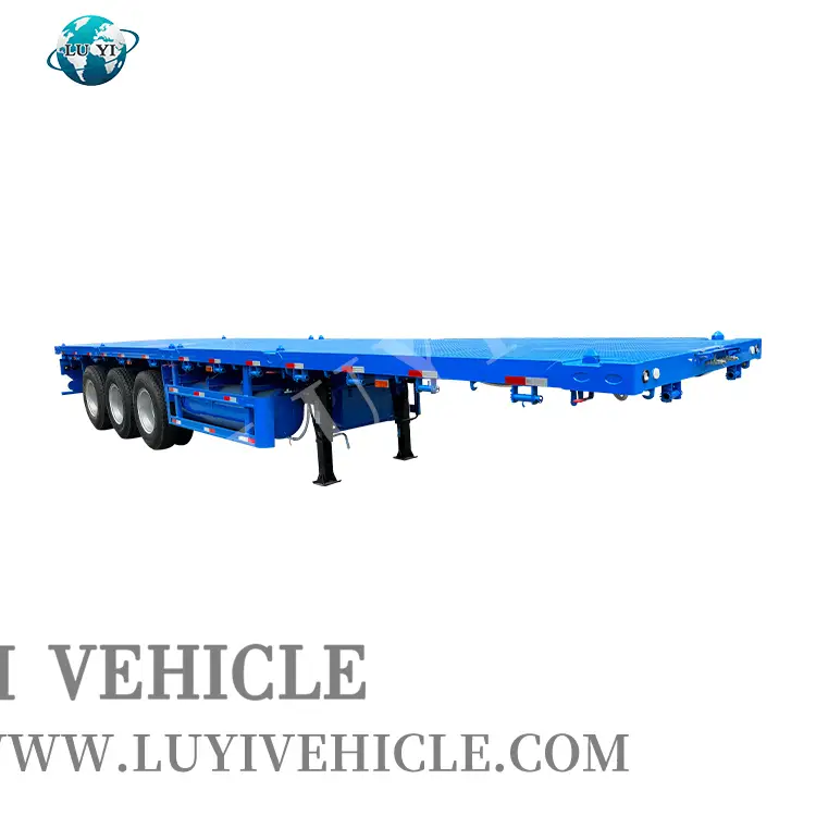 3 axle 40ft 60 Ton Flatbed Semi Trailer 1