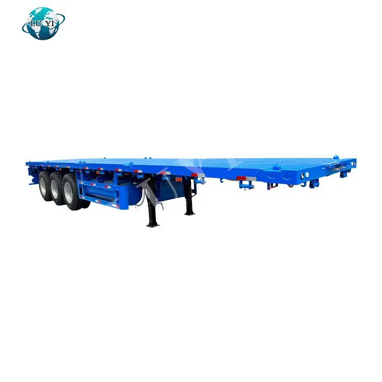 3 axle 40ft 60 Ton Flatbed Semi Trailer 1
