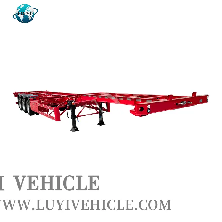 3 Axle 40FT Container transport skeleton Semi Trailer 1